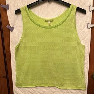 Sigrid Olsen Lime Green Sleeveless Top